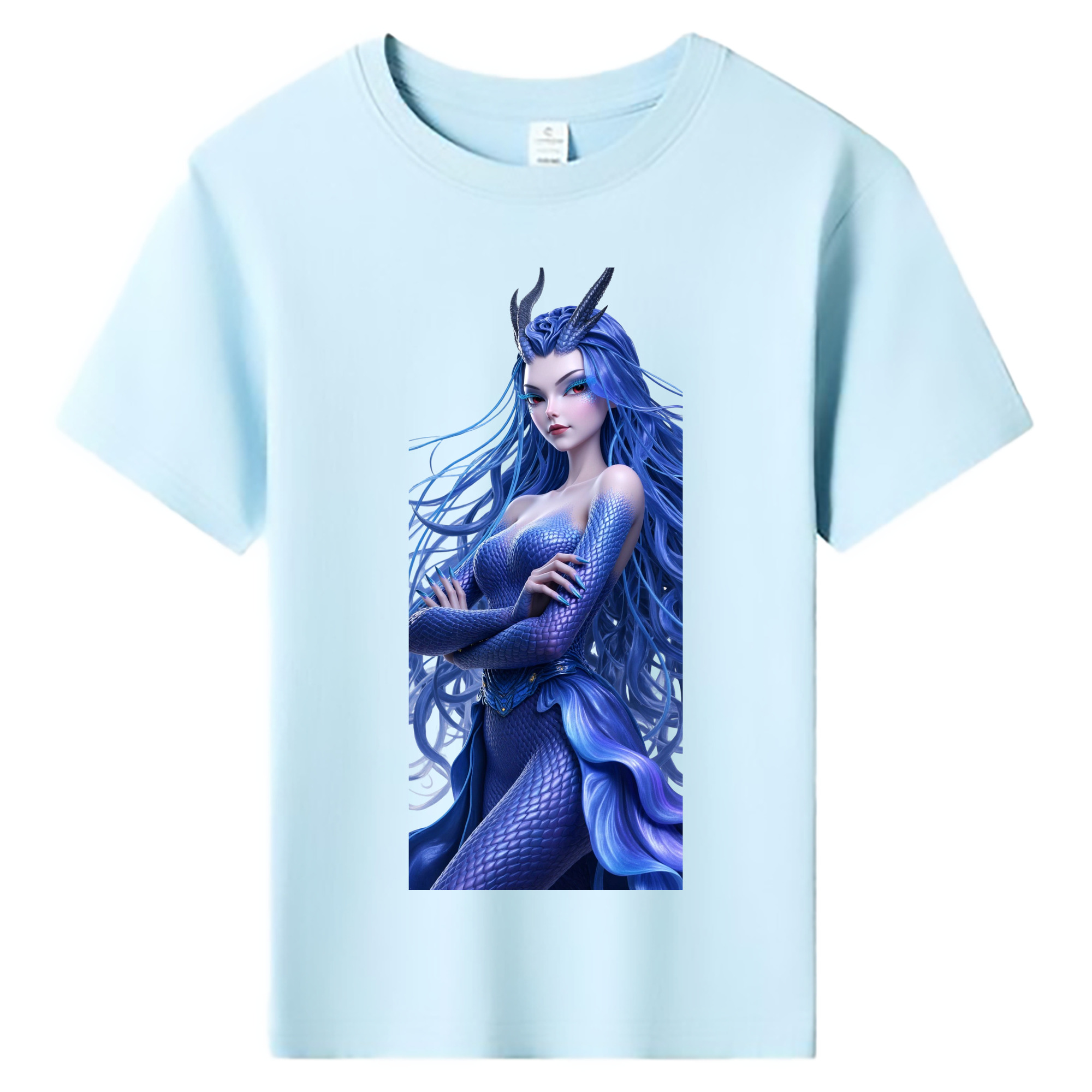 （画像用） Ne Zha 2 ナタ 魔童の大暴れ 綿100％キッズTシャツ（フロントプリント）